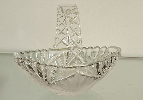 cesta em vidrão (antiguidade / raridade / relíquia / antiquário)