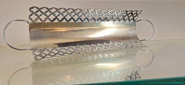 rocamboleira em inox (antiguidade / raridade / relíquia / antiquário)