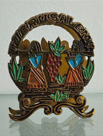 porta guardanapos judaico / israel / jerusalém (antiguidade / raridade / relíquia / antiquário)
