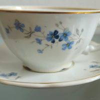 xícara de chá com pires em porcelana (antiguidade / raridade / relíquia / antiquário)