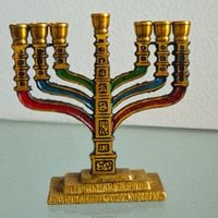 menorah / candelabro judaico / israel / jerusalém (antiguidade / raridade / relíquia / antiquário)