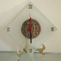 relógio de parede judaico israel / jerusalém (antiguidade / raridade / relíquia / antiquário)