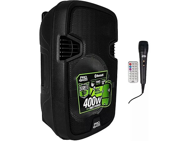 Caixa Ativa Portatil Usb/Sd/Bt 12'' 400W Rms Street12'