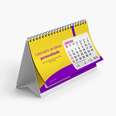 Calendário de Mesa Personalizado 148x198mm 10 unidades