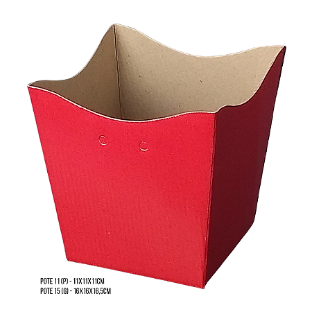 Cachepot Vintage - Cor: Vermelho