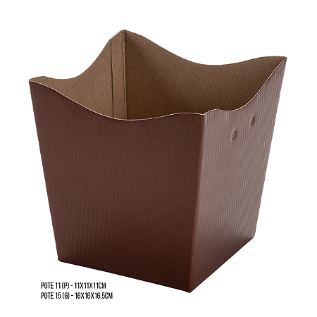 Cachepot Vintage - Cor: Marrom