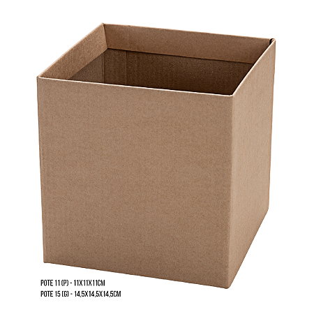 Cachepot Quadrado - Cor: Kraft