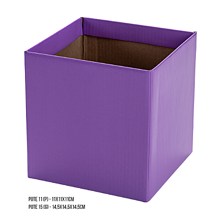 Cachepot Quadrado - Cor: Lilás