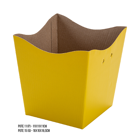 Cachepot Vintage - Cor: Amarelo