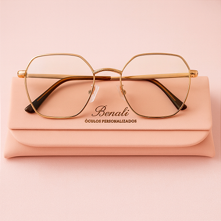 Óculos Benali Hexagonal Unissex - Estilo e Conforto