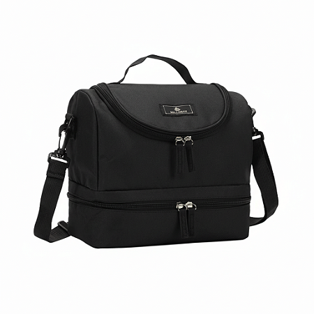 113820 - Bolsa Térmica Lancheira Térmica com 2 Compartimentos - Preta
