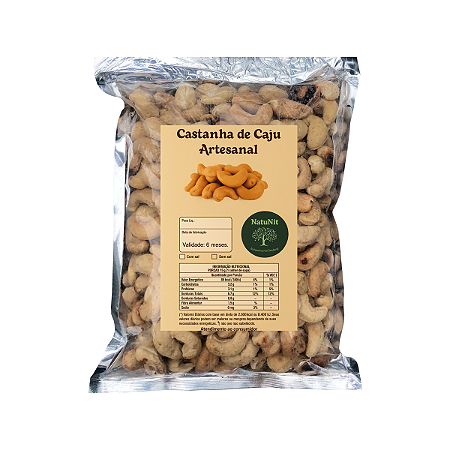 Castanha de Caju Inteira Assada W1 Sem Sal Natunit – Graúda e Sem Óleo • 250 g, 500 g e 1 kg