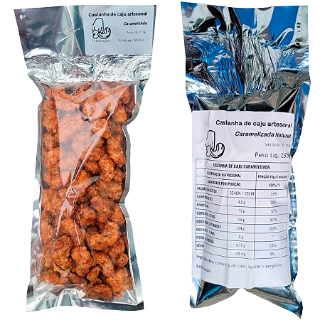 Castanha de Caju Caramelizada Crocante • 250 g, 500 g e 1 kg