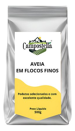 Aveia Em Flocos Finos 500g Premium Campostella