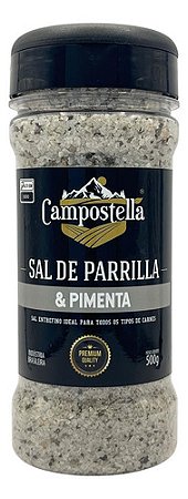 Sal De Parrilla E Pimenta Para Churrasco Premium 500g Campostella