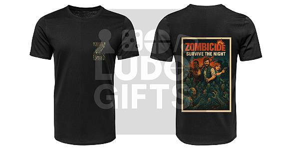 Camiseta 100% Algodão Z de Zombicide
