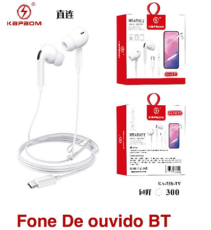 Fone Ouvido Kapbom KA-758TY Branco