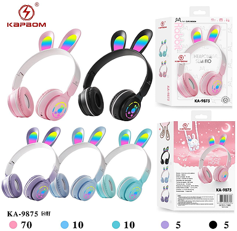 Fone de Ouvido Infantil Kapbom Orelhinhas Bluetooth