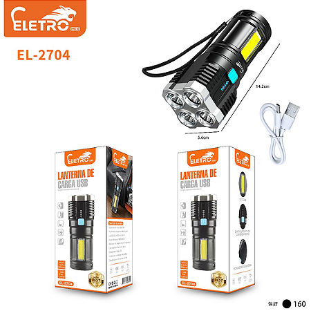 Lanterna Tática Led Altomex Recarregável USB