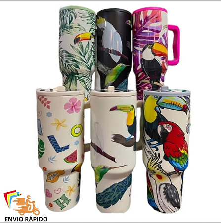 Copo Térmico Fauna Brasileira 1200 ML Colorido