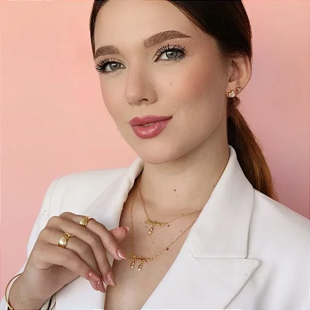 ANEL AFETO AJUSTÁVEL BANHADO A OURO 18K