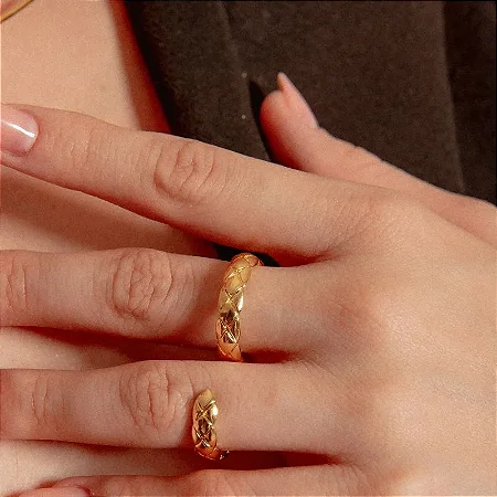 ANEL COCO DUO BANHADO A OURO 18K