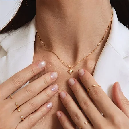 ANEL LEVEL ZIRCÔNIA AJUSTÁVEL BANHADO A OURO 18K