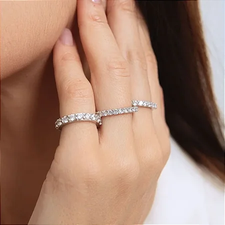 ANEL RIVIERA ZIRCÔNIA 2,5MM PRATEADO