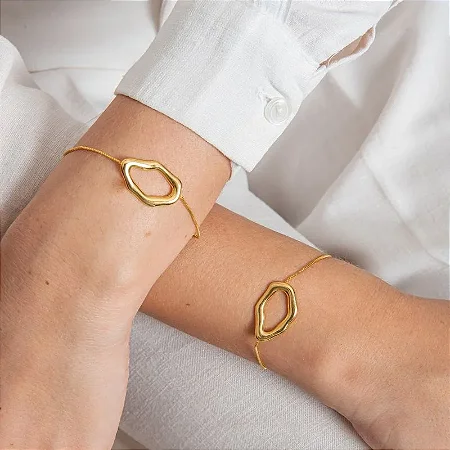 PULSEIRA VIENA ORGANIC BANHADO A OURO 18K