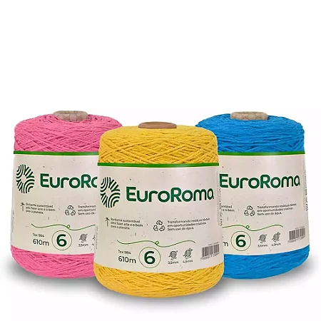 Barbante Euroroma 1 kilo varias cores