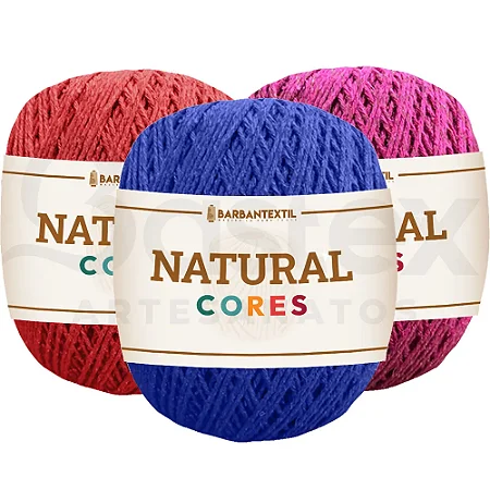 Barbante Natural Cores 405 metros varias cores