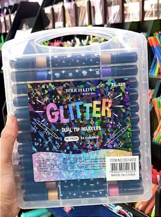 Jogo de Canetas Glitter 48 Unidades