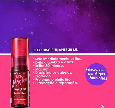 Óleo Disciplinante Liso Mágico Lowell 30ml