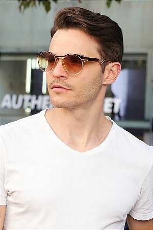 Óculos de Sol Hyper Marrom e Rose c/ Dourado Degradê (Unissex)