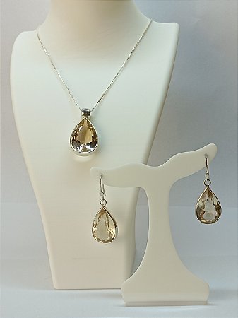 Conjunto Citrino gota Mix