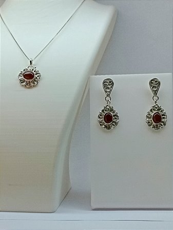 Conjunto Ágata de fogo Barroco