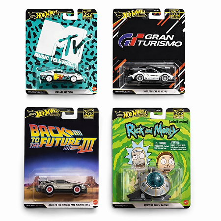 Set Hot Wheels Premium Pop Culture 2026 Mix 2 - 4 unidades