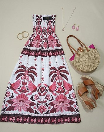 Vestido Longo Tomara Que Caia Floral