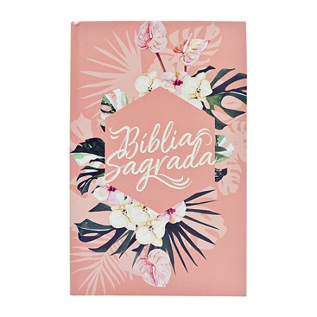 Bíblia ACF, Soft touch, Capa dura floral, Leitura Perfeita