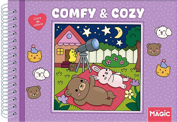 Comfy and Cozy Purple - Livro de Colorir