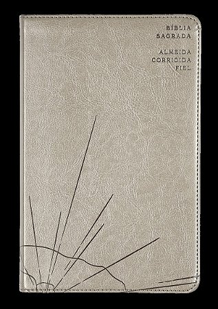 Bíblia Sagrada ACF Slim, Capa luxo cinza, Leitura Perfeita