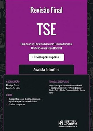 Revisão Final - TSE - Analista Judiciário - Dicas Ponto A Ponto Do Edital (2024)