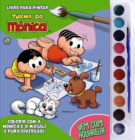 Turma da Mônica Livro para Pintar com Aquarela: Mônica e Magali