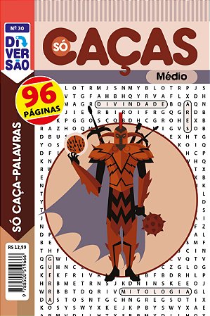 Livro Diversão Só Caça-Palavras 30: Nível médio