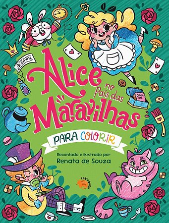 Alice no País das Maravilhas para colorir