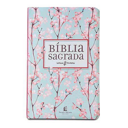 Bíblia NVI, Capa flexível de tecido, Cerejeira, Leitura Perfeita