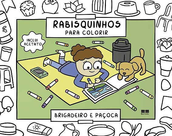 Rabisquinhos para colorir: Brigadeiro e Paçoca