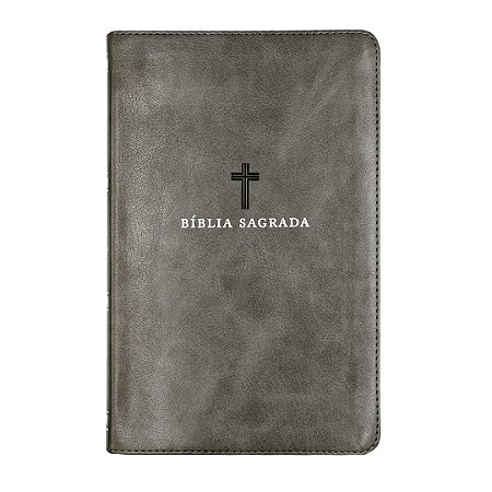 Bíblia ACF, Letra grande, Fonte Leitura Perfeita, Capa luxo Cinza