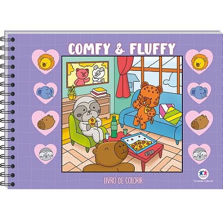 Comfy and Fluffy Purple - Para Colorir