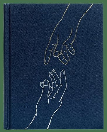 Bíblia NVI com Espaço para Anotações, Tecido azul sobre capa dura, Mãos que oram, Leitura Perfeita: Bíblia Sagrada Nova Versão Internacional